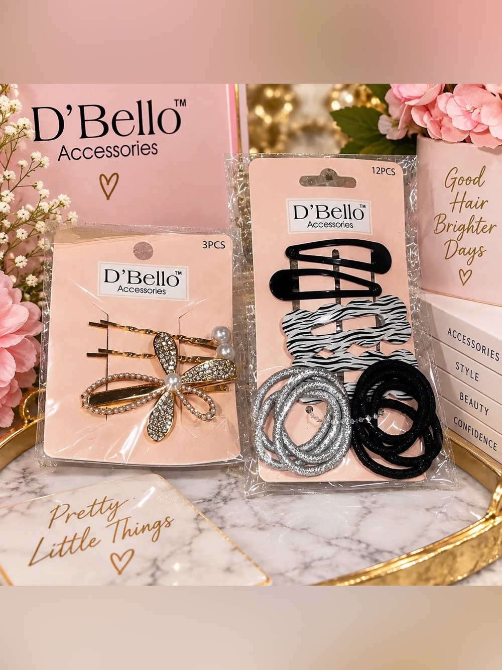 D’Bello Accessories Hair Clip & Hair Tie Bundle ✨